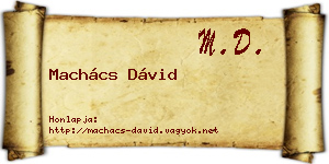 Machács Dávid névjegykártya